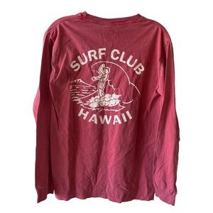 Malibu Shirts Surf Club Hawaii Graphic Long Sleeve tee